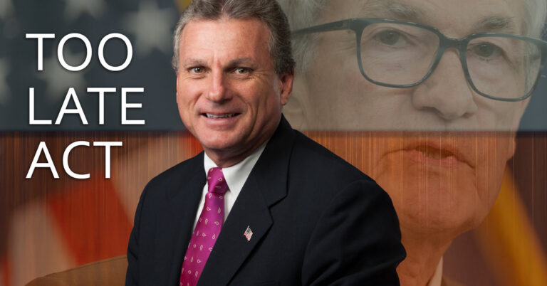 Rep. Buddy Carter introduces the TOO LATE Act, a bill that would allow President Trump to remove Fed Chair Powell over interest rate policy.