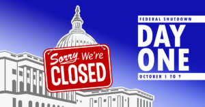 Federal shutdown begins, threatening housing markets, flood insurance and economic stability.