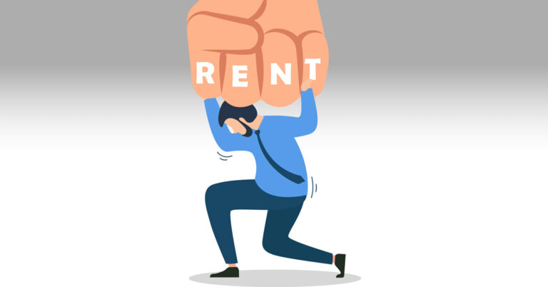 Cost-burdened renter share doubles that of homeowners