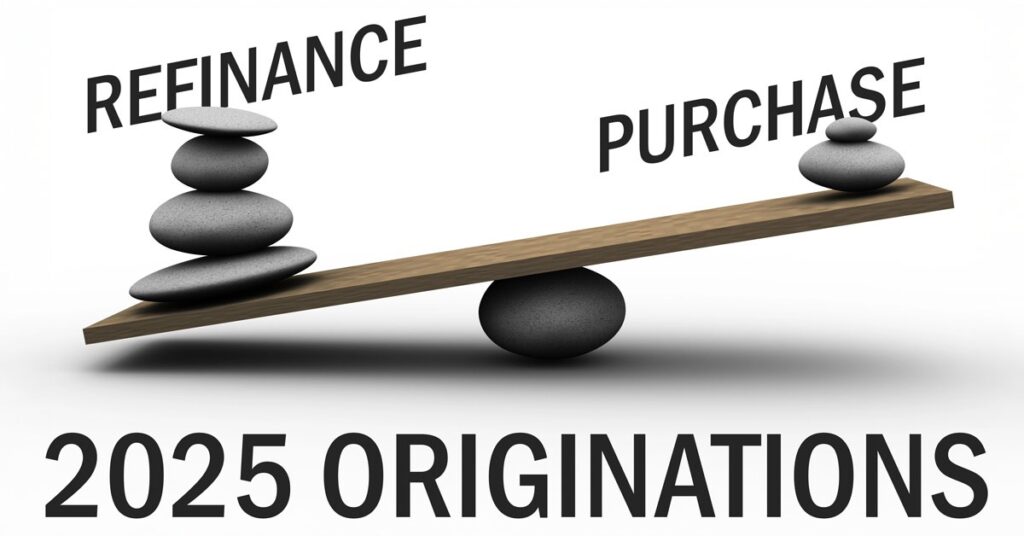 Refinances overtake purchase mortgage share in the fourth quarter of 2025.