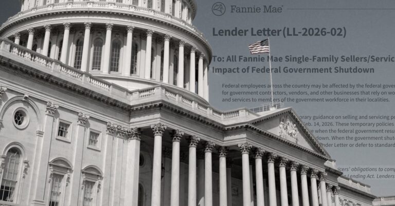 Fannie Mae outlines lender impacts of latest partial government shutdown.