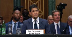 Kevin Warsh faces tough questioning from Senate Banking Committee on April 21.