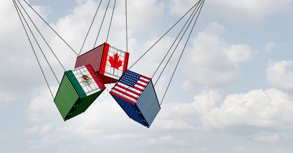 North American trade agreement in jeopardy, possibly slowing industrial sector growth.
