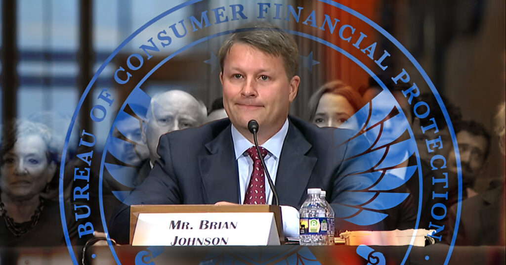 Senate committee advances Trump nominee Brian Johnson for CFPB director.