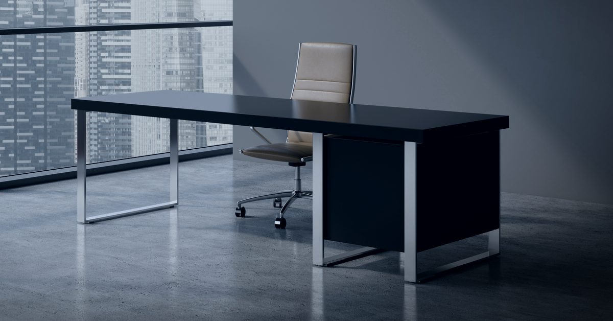 Empty office desk