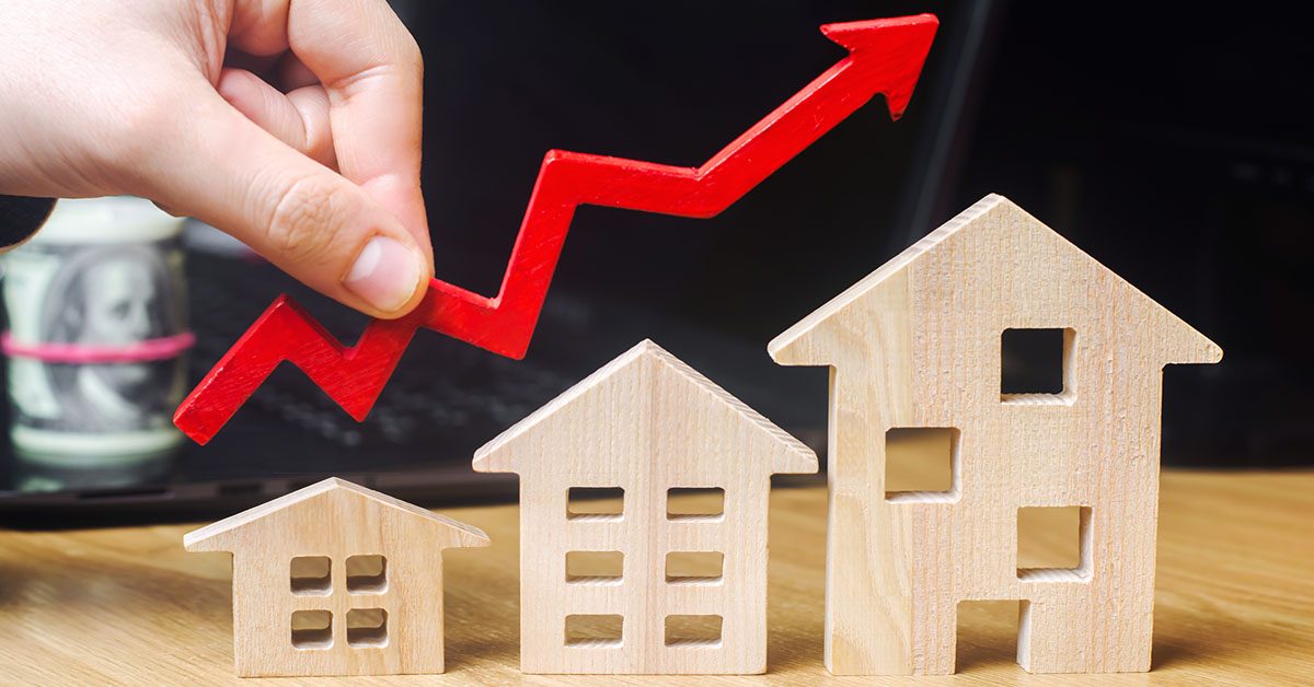 CONCEPT Rising real estate market