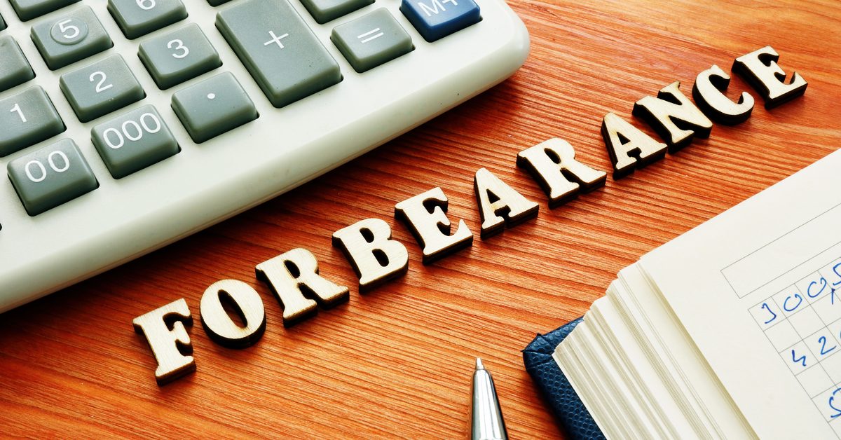 CONCEPT Forbearance with calculator and ledger