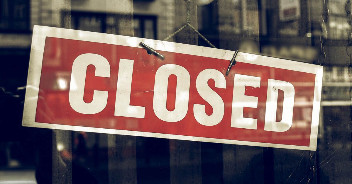 CONCEPT SIGN Closed sign
