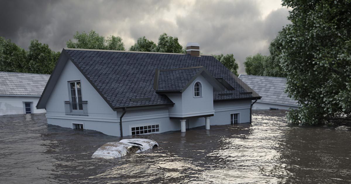 House in flood