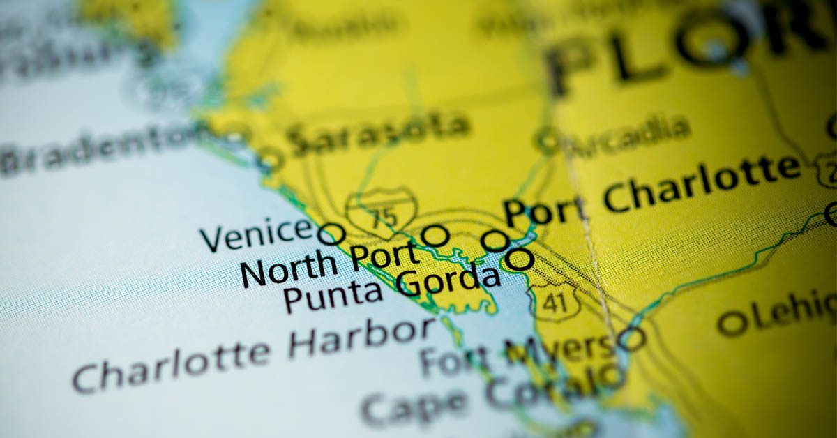 North Port Florida on map