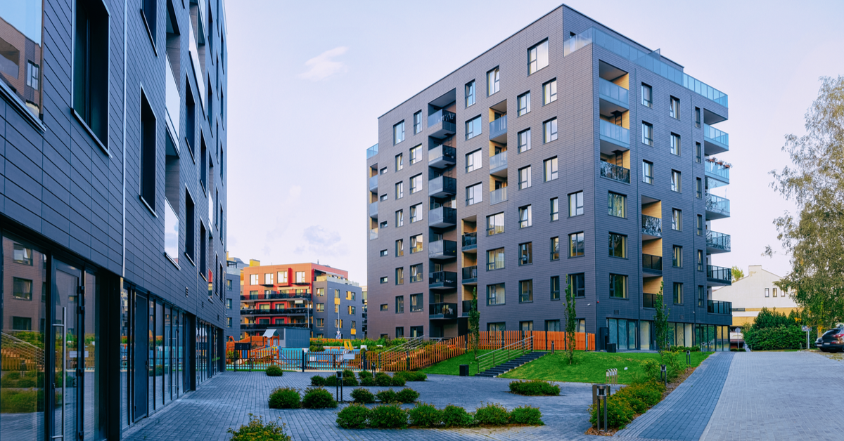 APARTMENTS Modern black apartment building