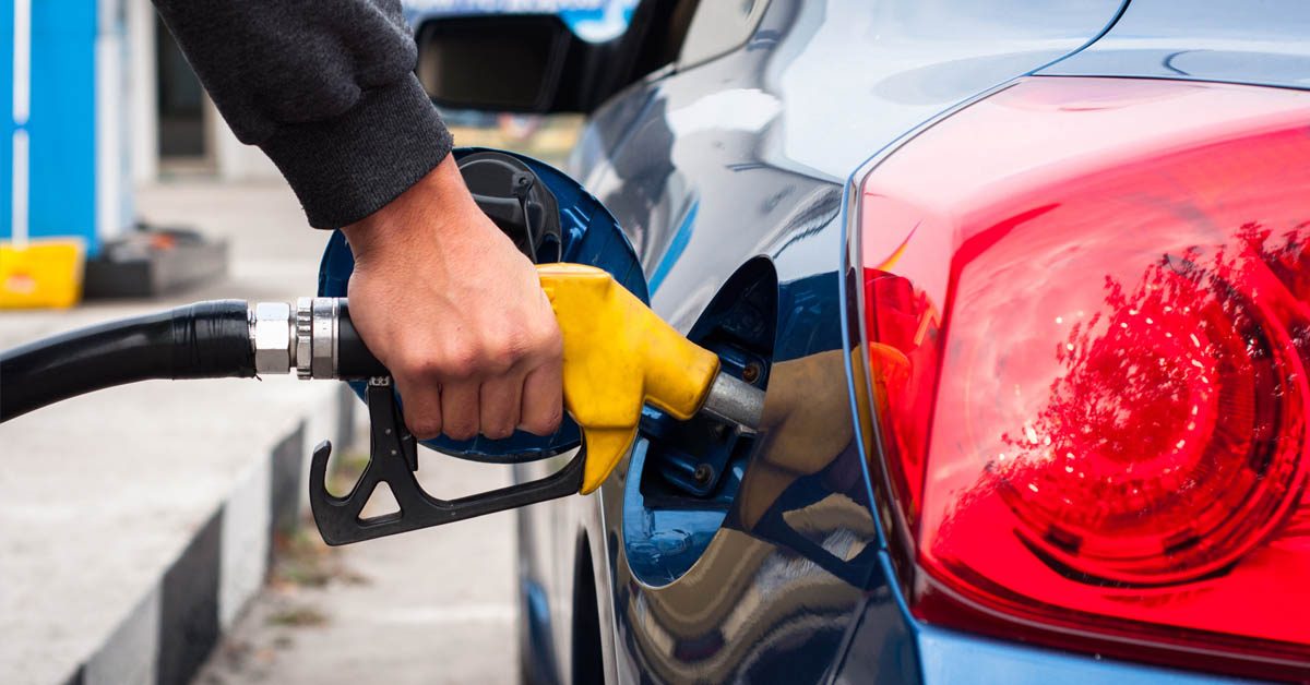 filling up car at gas pump